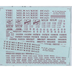 MARK VAUGHAN DECAL - SET 128v1 - MILWAUKEE ROAD CABOOSES - HO SCALE