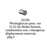 PSC 33196 - PASSENGER CAR WESTINGHOUSE D-22 AIR BRAKE SYSTEM - HO SCALE