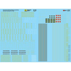 MICROSCALE DECAL 87-66 - PENNSYLVANIA STEAM LOCOMOTIVES - HO SCALE