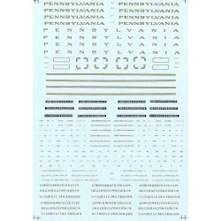 MICROSCALE DECAL 87-66OLD - PENNSYLVANIA STEAM LOCOMOTIVES - HO SCALE