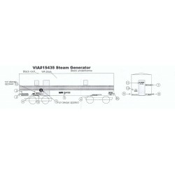 BLACK CAT DECAL - BC366 - VIA RAIL STEAM GENERATOR CAR - HO SCALE