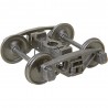 KADEE 755 - 2 RAIL A.S.F. A-3 RIDE-CONTROL METAL TRUCKS WITH 33" SMOOTH BACK METAL P48 WHEELS - O SCALE