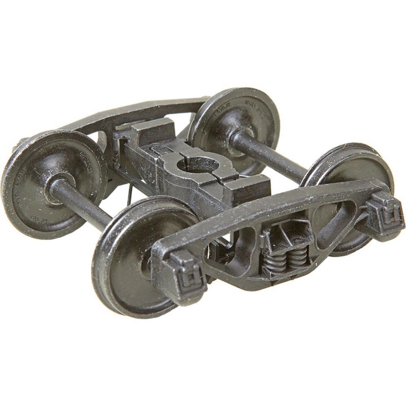 KADEE 756 - 2 RAIL AAR BETTENDORF STYLE METAL TRUCKS WITH 33" SMOOTH BACK METAL P48 WHEELS - O SCALE