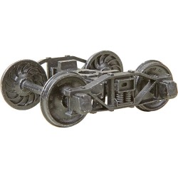 KADEE 757 - 2 RAIL ARCH BAR METAL TRUCKS WITH 33" RIBBED BACK METAL P48 WHEELS - O SCALE