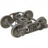 KADEE 757 - 2 RAIL ARCH BAR METAL TRUCKS WITH 33" RIBBED BACK METAL P48 WHEELS - O SCALE