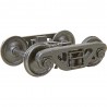 KADEE 758 - 2 RAIL BARBER S-2 ROLLER BEARING METAL TRUCKS WITH 33" SMOOTH BACK METAL P48 WHEELS - O SCALE