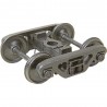 KADEE 758 - 2 RAIL BARBER S-2 ROLLER BEARING METAL TRUCKS WITH 33" SMOOTH BACK METAL P48 WHEELS - O SCALE