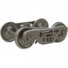 KADEE 759 - 2 RAIL A.S.F. 100-TON ROLLER BEARING METAL TRUCKS WITH 36" SMOOTH BACK METAL P48 WHEELS - O SCALE