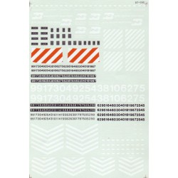MICROSCALE DECAL 87-190 - BURLINGTON NORTHERN DIESEL LOCOMOTIVES - 1970-1995 - HO SCALE