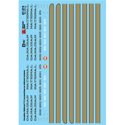 MICROSCALE DECAL 87-374 - CANADIAN NATIONAL DIESEL F3/F7 LOCOMOTIVES