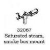 PSC 32067 - STEAM LOCOMOTIVE WHISTLE - SATURATED STEAM - SMOKE BOX MOUNT - HO SCALE