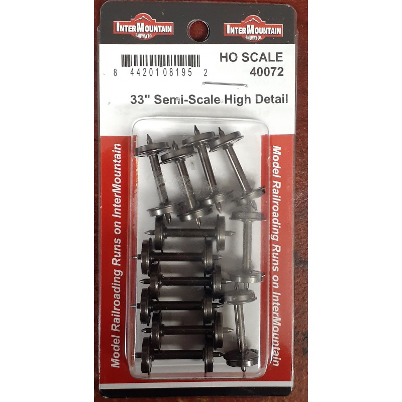 INTERMOUNTAIN 40072 - 33" HIGH DETAIL SEMI-SCALE WHEELSETS - HO SCALE