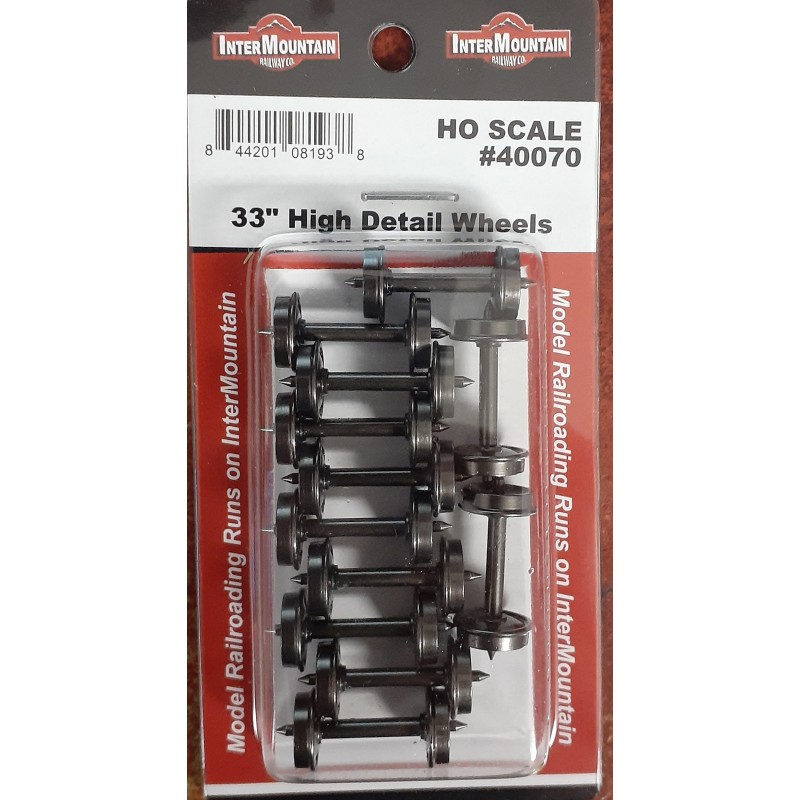 INTERMOUNTAIN 40070 - 33" HIGH DETAIL WHEELSETS - HO SCALE