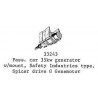 PSC 33243 - PASSENGER CAR 35kw GENERATOR - SAFETY INDUSTRIES SPICER DRIVE G - HO SCALE