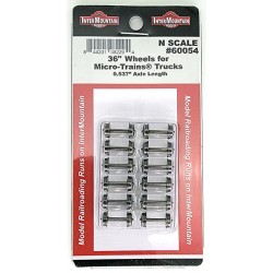 INTERMOUNTAIN 60054 - N SCALE 36" WHEELSETS FOR MICRO-TRAINS TRUCKS