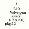 PSC 310 - VALVE GEAR RIVET - HO SCALE