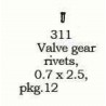 PSC 311 - VALVE GEAR RIVET - HO SCALE