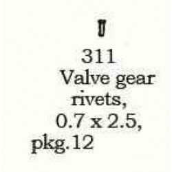 PSC 311 - VALVE GEAR RIVET - HO SCALE