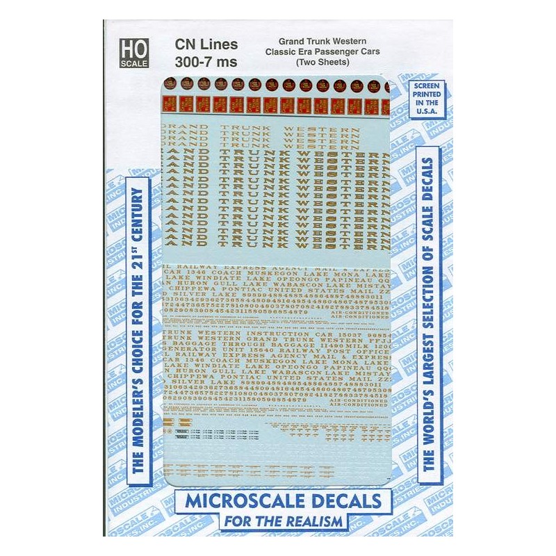 CNRHA - 300-008 - GRAND TRUNK WESTERN PASSENGER CAR - HO SCALE