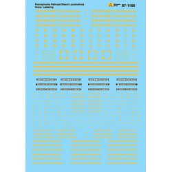 MICROSCALE DECAL 87-1166 - PENNSYLVANIA STEAM LOCOMOTIVES - HO SCALE