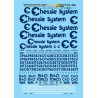 MICROSCALE DECAL 87-400 - CHESSIE SYSTEM DIESEL LOCOMOTIVES - HO SCALE