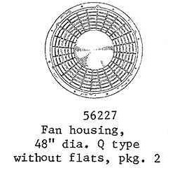 PSC 56227-1 - EMD DIESEL LOCOMOTIVE 48" Q TYPE FAN HOUSING - O SCALE