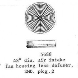 PSC 5688-1 - EMD DIESEL LOCOMOTIVE 48" FAN HOUSING - O SCALE