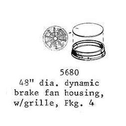 PSC 5680 - EMD DIESEL LOCOMOTIVE 48" DYNAMIC BRAKE FAN HOUSING - O SCALE