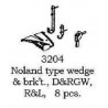 PSC 3204 - LOCOMOTIVE RERAILER - NOLAN WEDGE TYPE WITH BRACKETS - HO SCALE