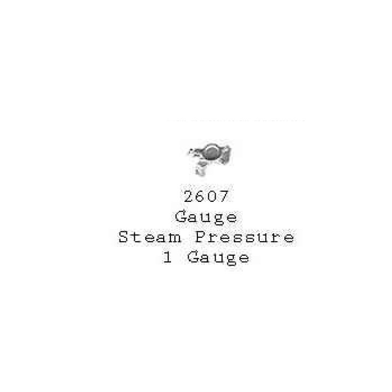PSC 2607 - STEAM LOCOMOTIVE PRESSURE GAUGE - HO SCALE