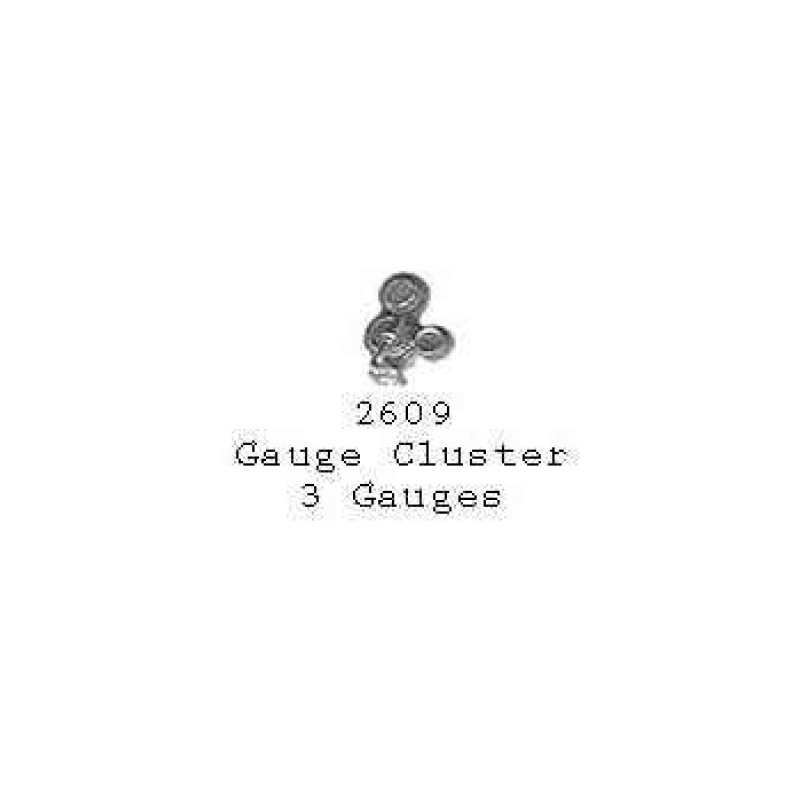 PSC 2609 - STEAM LOCOMOTIVE 3 GAUGE CLUSTER - HO SCALE