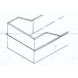 KEYSTONE HO-53 - DM&IR 50' GONDOLA LOW END SOLID BULKHEAD CONVERSION KIT - HO SCALE