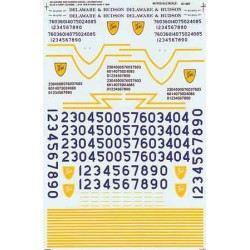MICROSCALE DECAL 87-587 - DELAWARE & HUDSON DIESEL LOCOMOTIVES - HO SCALE