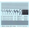 GREAT DECALS WSM-154 - CHESAPEAKE & OHIO L-1 STREAMLINED HUDSON - HO SCALE