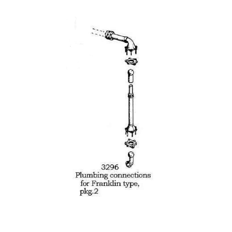 PSC 3296 - STEAM LOCOMOTIVE PLUMBING CONNECTION - FRANKLIN BOOSTER - TYPE I - HO SCALE