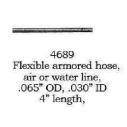 PSC 4689 - FLEXIBLE ARMOURED HOSE - AIR OR WATER LINE - .065" OD - O SCALE