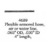 PSC 4689 - FLEXIBLE ARMOURED HOSE - AIR OR WATER LINE - .065" OD - O SCALE
