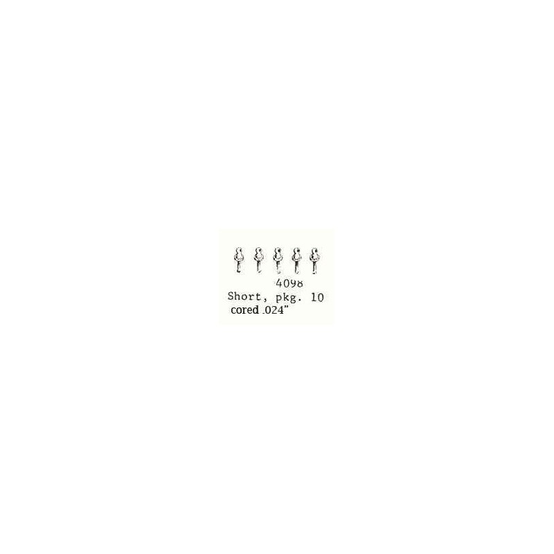 PSC 4098 - HANDRAIL STANCHIONS - SHORT - CORED .024"- O SCALE