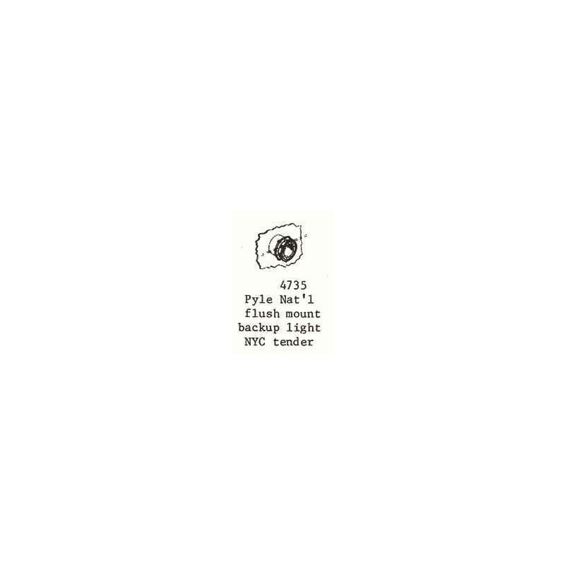 PSC 4735 - PYLE NATIONAL NYC TENDER BACKUP LIGHT - FLUSH - O SCALE