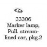 PSC 33306 - STREAMLINE OBSERVATION PASSENGER CAR MARKER LIGHTS - HO SCALE