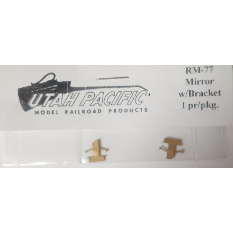 UTAH PACIFIC RM-77 - MIRROR WITH BRACKETS - HO SCALE