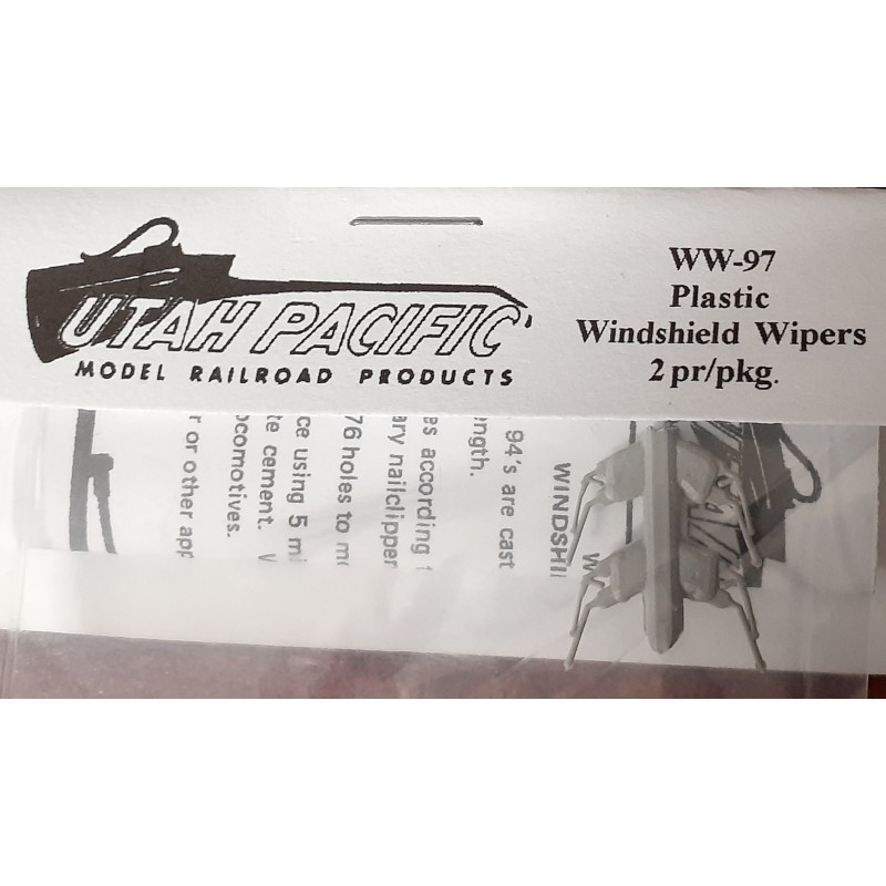 UTAH PACIFIC WW-97 - DIESEL LOCOMOTIVE WINDSHIELD WIPERS - HO SCALE