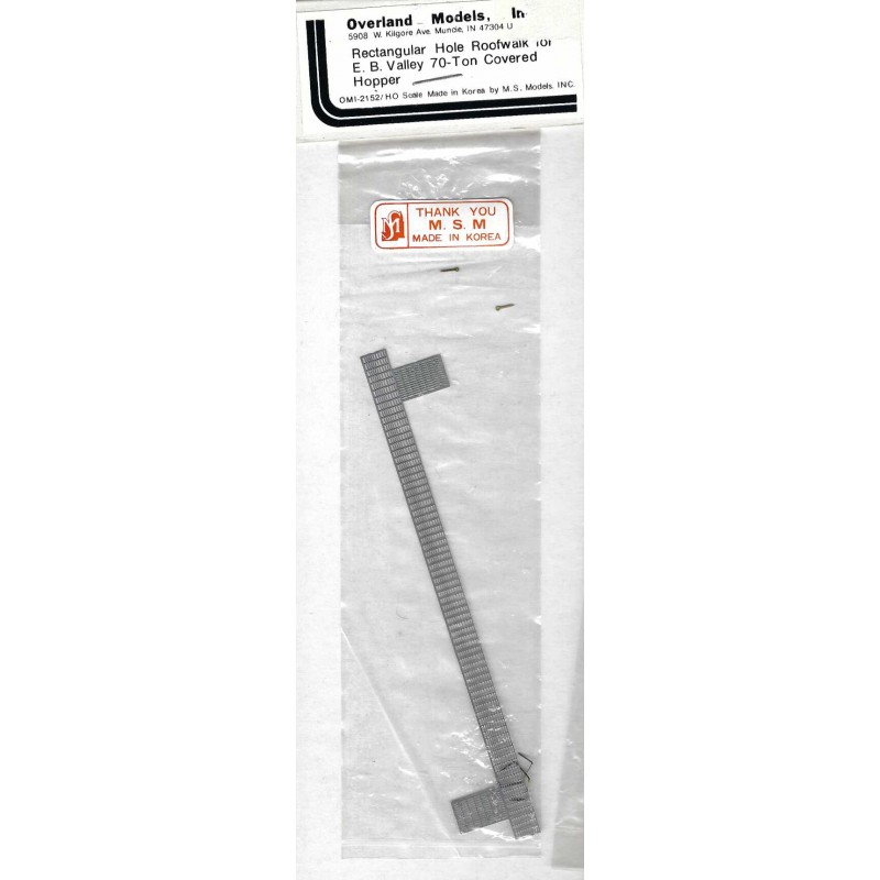 OVERLAND  2157 - RECTANGULAR HOLE ROOFWALK FOR FRONT RANGE 40' ACF BOXCAR - HO SCALE