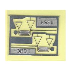 PLANO 354 - FORD AEROMAX MIRROR SET #1 - RIBBED BACK - HERPA / PROMOTEX TRUCKS - HO SCALE