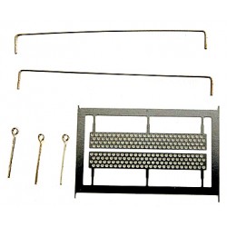 DETAIL ASSOCIATES 6432 - FREIGHT CAR END WALKWAY - WAFFLE TYPE WITH HANDRAIL - HO SCALE