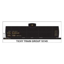 TICHY 10145 - 10,000 GALLON USRA TANK CAR DECAL - UTLX - HO SCALE