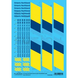 FUSION FSG-ONT100-87 - ONTARIO NORTHLAND PASSENGER CARS - HO SCALE