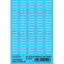FUSION FSG-ACC149-87 - FREIGHT CAR TRUST PLATES - WHITE - HO SCALE