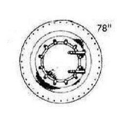 PSC 31641 - BALTIMORE & OHIO STEAM LOCOMOTIVE 78" SMOKE BOX FRONT - HO SCALE