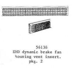 PSC 56138 - EMD DIESEL LOCOMOTIVE DYNAMIC BRAKE VENT INSERT - O SCALE